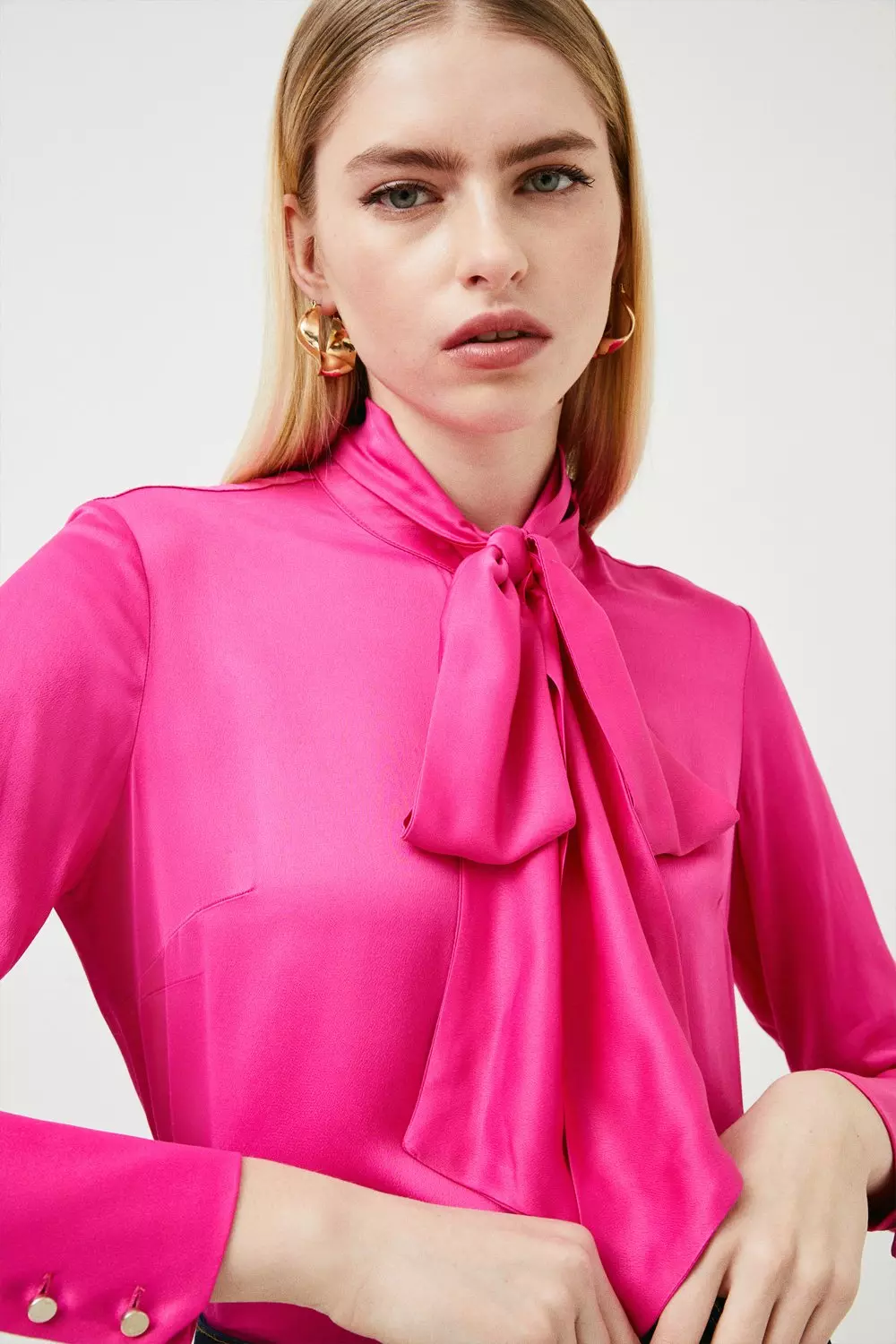 Satin store bow top